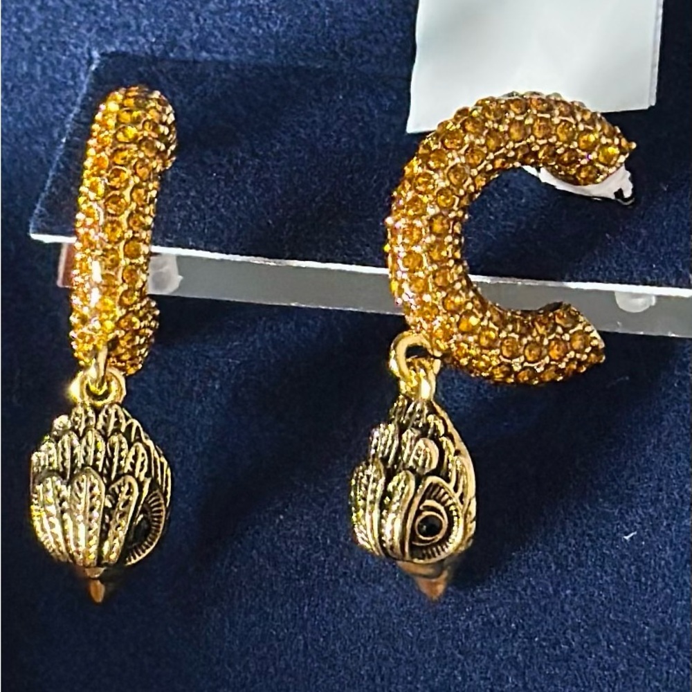 Kurt Geiger Gold Crystal Earrings